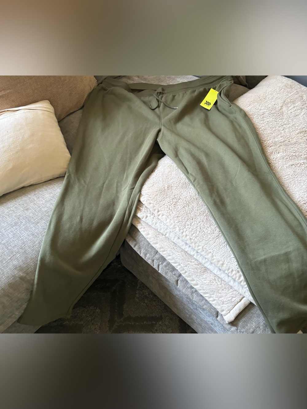 Men's Moss Green Active Comfort Cotton Fleece Pants XXL🎁